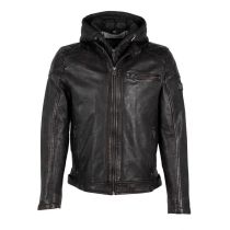 GM Leather jacket 1201-0606-Vintage black-brown