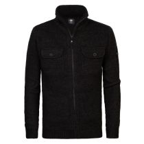 Petrol knit jacket 3040-218-Black