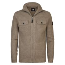 Petrol knit jacket 3040-218-Timber wood