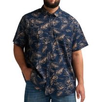 Petrol shortsleeve shirt plus size 1050-4190-Navy