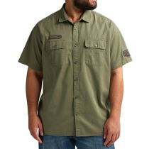 Petrol shortsleeve shirt plus size 1050-4110-Olive