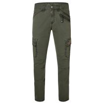 TZ Roger stretch cargo pants-Washed Leave green