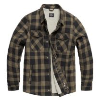 Vintage Ind. Heavy Sherpa jacket-Beige check