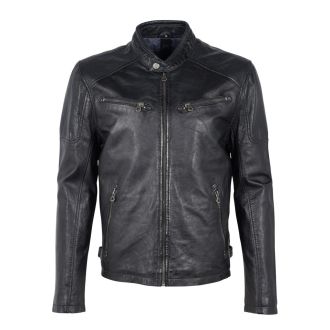 GM Leather jacket 1201-0013-Navyblack