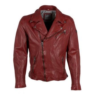 GM Leather jacket 1201-0519-Wine red