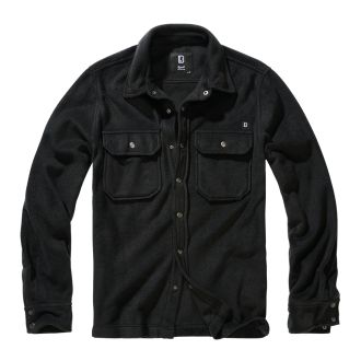 Jeff fleece Shirt Jacket-Black