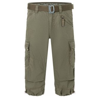 Timezone Miles 3/4 shortsit-Olive minimal