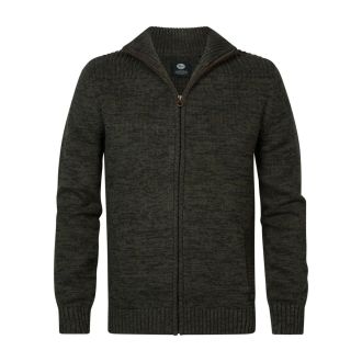 Petrol knit jacket 3030-216-Forest night