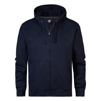 Petrol zip hood plus size 3040-3030-Navy blue