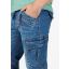 Timezone Miles denim 3/4 shortsit-Middle blue